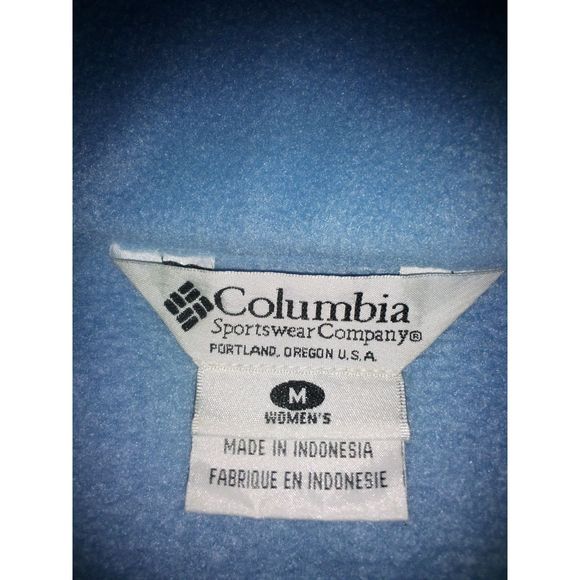 Ladies Columbia Fleece Zip Vest Size M Light Blue - Picture 5 of 5